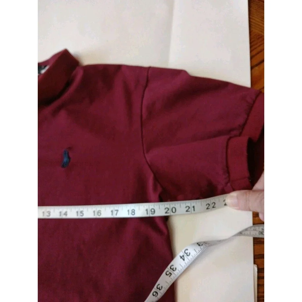 POLO RALPH LAUREN Burgundy Casual Golf Shirt Embroidered Logo Men’s Sz XL Cotton